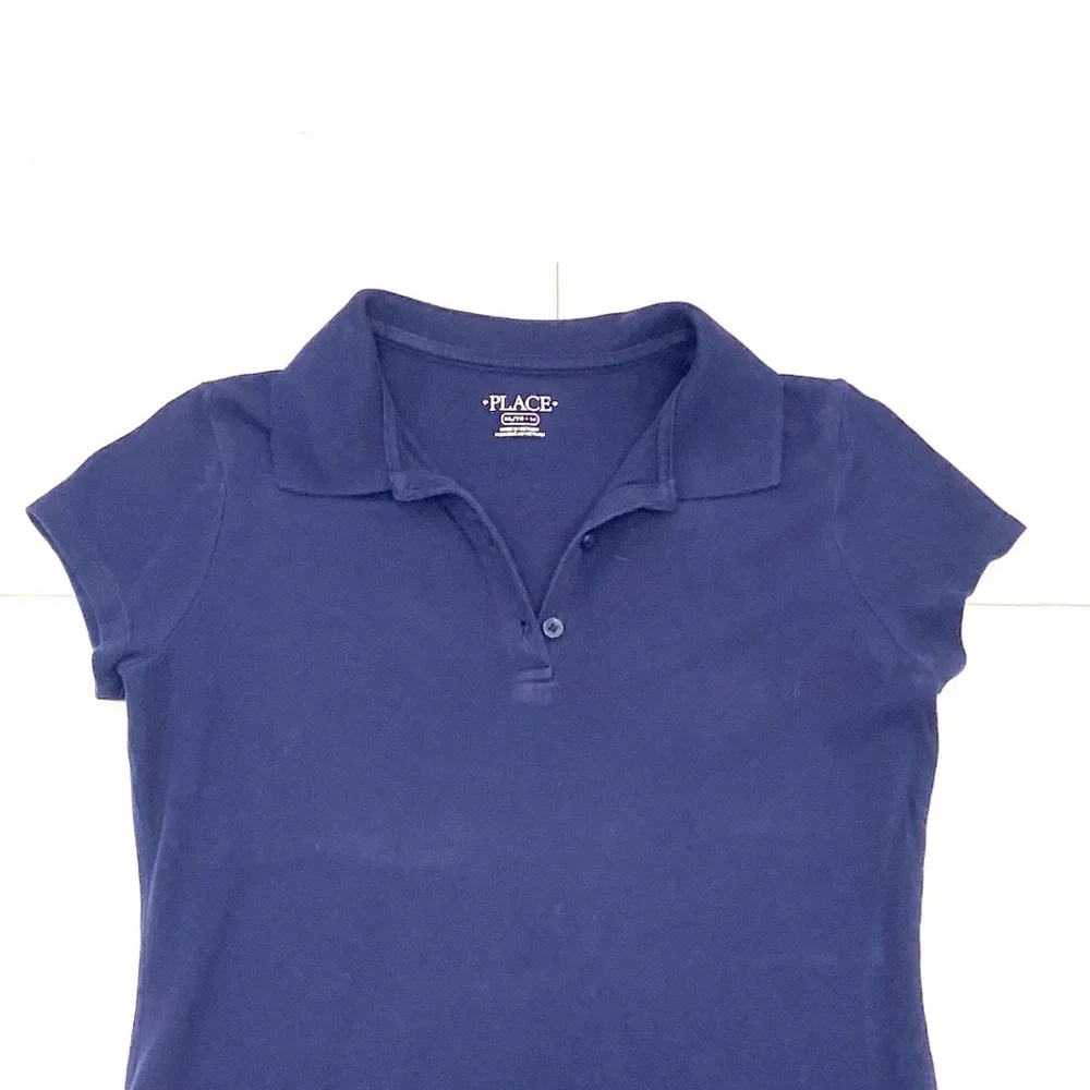 Children's Place Girls Classic Navy Uniform Shirt/School Dress XL